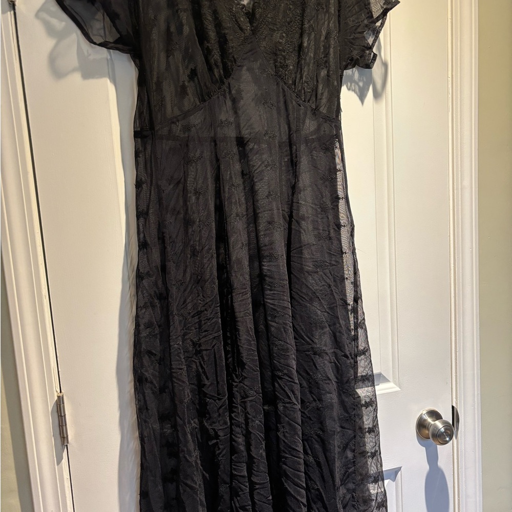Elegant Black Sheer Dress